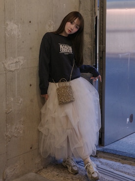 「MARITHE + FRANCOIS GIRBAUD（マリテフランソワジルボー）のアイテム」を使った、白濱楓雅🐚 fuchan_2003さん（レディース・158cm）の春コーディネート