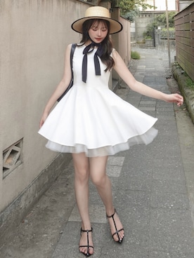 「アイテム（ワンピース/ドレス）」を使った、白濱楓雅 ( ふぅ )🍨さん（レディース・158cm・20代）の夏コーディネート