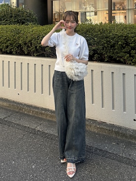 「EVOL（イーボル）のアイテム」を使った、白濱楓雅 ( ふぅ )🍨さん（骨格ストレート・レディース・158cm）の夏コーディネート