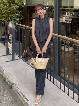 「アイテム（ヘアアクセサリー）」を使った、白濱楓雅 ( ふぅ )🍨さん（レディース・158cm）の夏コーディネート