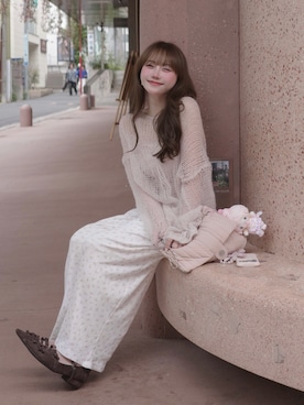「POMIII PARTAGEのアイテム（シューズ、ブラウン系）」を使った、白濱楓雅🐚 fuchan_2003さん（レディース・158cm）の秋コーディネート