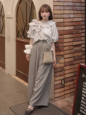 「CHARLES & KEITH（チャールズ & キース）のアイテム」を使った、白濱楓雅🐚 fuchan_2003さん（レディース・158cm）の春コーディネート