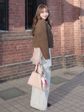 「H&M（エイチ・アンド・エム）のアイテム」を使った、白濱楓雅🐚 fuchan_2003さん（レディース・158cm）の冬コーディネート