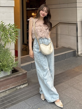 「SNIDEL（スナイデル）のアイテム」を使った、白濱楓雅 ( ふぅ )🍨さん（骨格ストレート・レディース・158cm）の夏コーディネート
