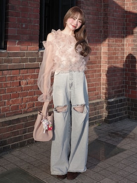 白濱楓雅🐚 fuchan_2003さん（レディース・158cm）の冬コーディネート