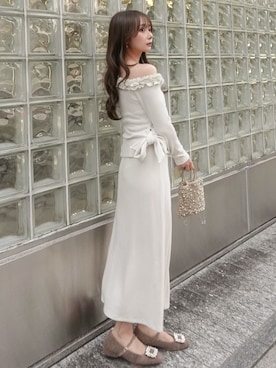 「アイテム（セットアップ）」を使った、白濱楓雅 ( ふぅ )🍨さん（レディース・158cm・20代）の秋コーディネート