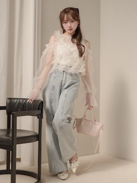 白濱楓雅🐚 fuchan_2003さん（レディース・158cm）の春コーディネート