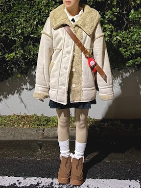 「idem（イデム）のアイテム（トップス）」を使った、amiさん（レディース・154cm）の冬コーディネート