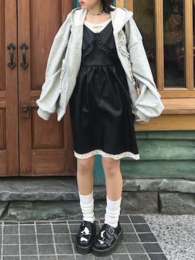 「アイテム（ワンピース）」を使った、amiさん（レディース・154cm）の秋コーディネート