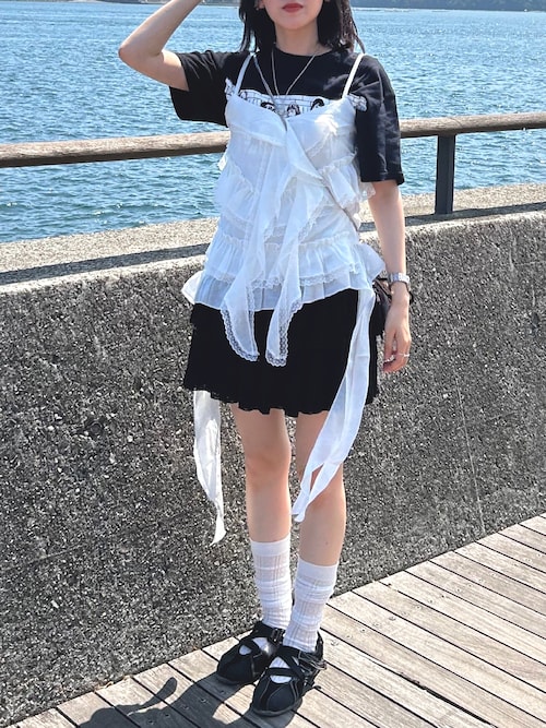 lace tiered frill mini skirt／レースフリルティアードミニスカート