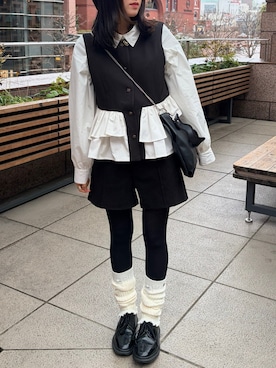 「idem（イデム）のアイテム」を使った、amiさん（レディース・154cm）の冬コーディネート