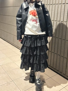 「アイテム（スウェット）」を使った、amiさん（レディース・154cm）の秋コーディネート