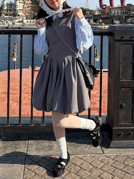 「idem（イデム）のアイテム（ワンピース/ドレス）」を使った、amiさん（レディース・154cm）の春コーディネート