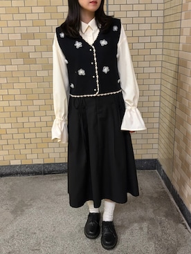 「idem（イデム）のアイテム（トップス）」を使った、amiさん（レディース・154cm）の冬コーディネート