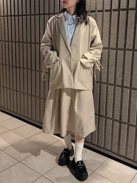 「idem（イデム）のアイテム（ジャケット/アウター）」を使った、amiさん（レディース・154cm）の春コーディネート