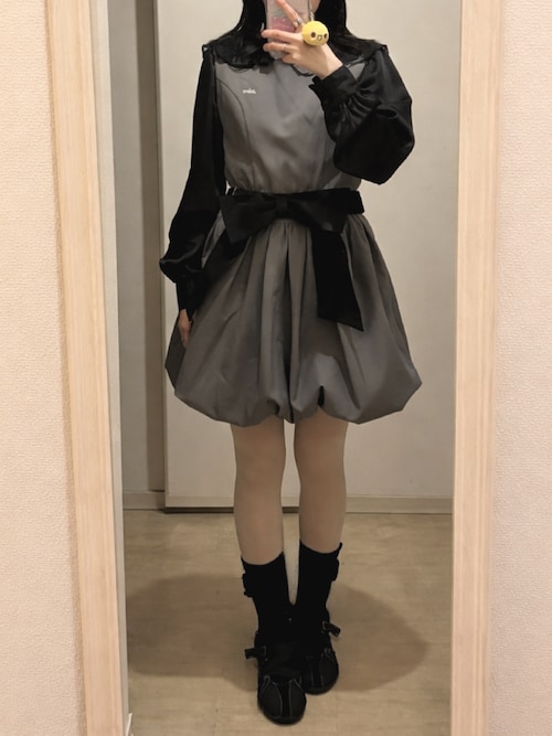 balloon mini onepiece / ノースリバルーンミニワンピ（ジャンパー