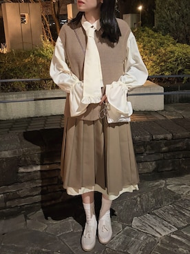 「idem（イデム）のアイテム（バッグ）」を使った、amiさん（レディース・154cm）の春コーディネート