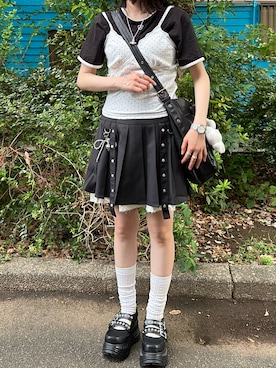 「アイテム（キャミソール）」を使った、amiさん（レディース・154cm）の秋コーディネート