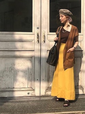 「URBAN RESEARCH（アーバンリサーチ）のアイテム（ハンチング/ベレー帽）」を使った、あ いさん（レディース・154cm）の秋コーディネート