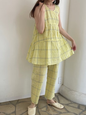 「アイテム（ルームウェア）」を使った、キッドブルーさん（レディース・164cm）の夏コーディネート