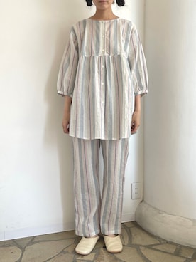 「アイテム（ルームウェア）」を使った、キッドブルーさん（レディース・160cm）の春コーディネート