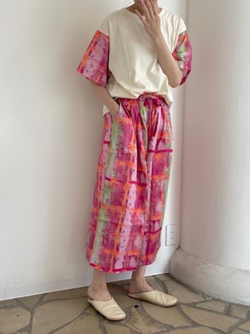 「KID BLUE（キッドブルー）のアイテム」を使った、キッドブルーさん（レディース・164cm）の夏コーディネート