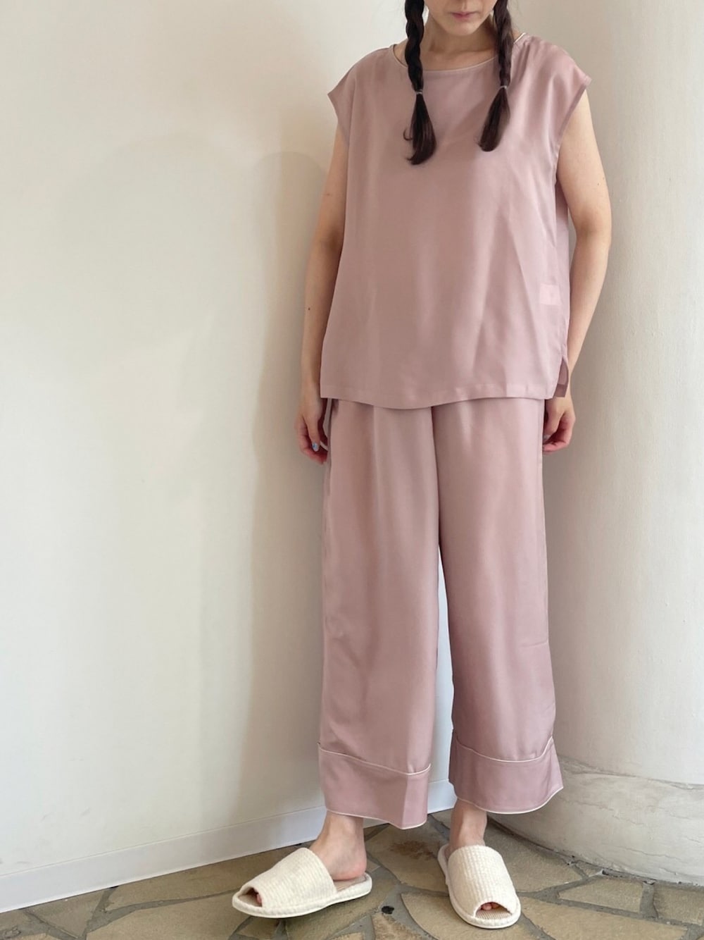 未使用品.KID BLUE ルームウェアトップス (アイボリー) KID BLUE レディースパジャマ｜下着、靴下、部屋着