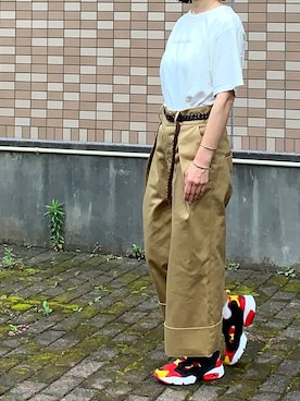 「HELIOPOLE（エリオポール）のアイテム」を使った、enonoさん（レディース・157cm）の夏コーディネート