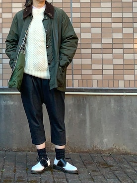 「ARTS & SCIENCE（アーツアンドサイエンス）のアイテム（パンツ）」を使った、enonoさん（レディース・157cm）の冬コーディネート