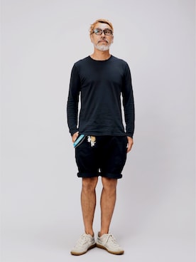 「アイテム（メガネ）」を使った、YosaKuginoさん（メンズ・176cm）の夏コーディネート