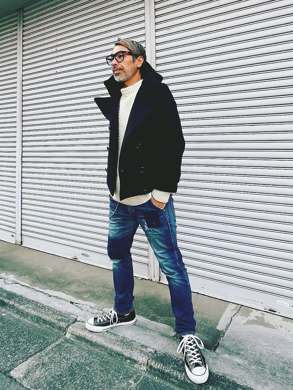 CABANE de ZUCCaのピーコートを使った人気ファッションコーディネート