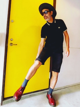 「Dr. Martens（ドクターマーチン）のアイテム（その他シューズ）」を使った、YosaKuginoさん（メンズ・176cm）の夏コーディネート