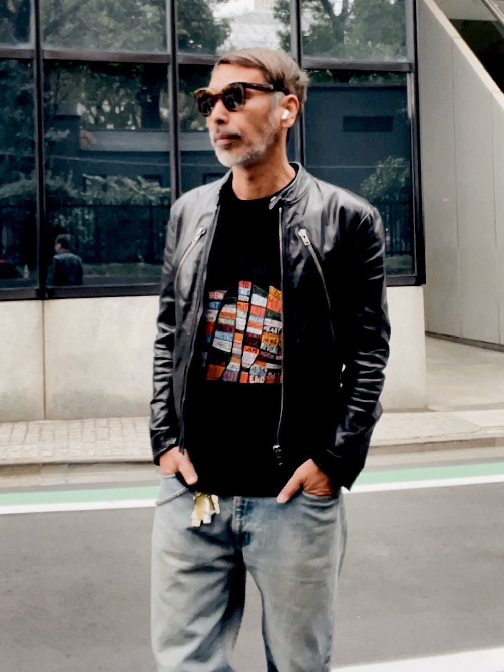 Maison Margielaのライダースジャケットを使った人気ファッション