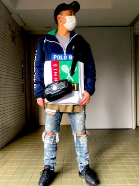 R・Tさんの「【mnml】M1 Splash Stretch Denim」を使ったコーディネート