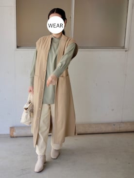 「ピスタチオ」｜「アイテム（ブーツ）」を使った、srinさん（レディース・163cm）の春コーディネート