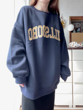 「mystic（ミスティック）のアイテム（スウェット）」を使った、amiさん（レディース・153cm）の春コーディネート