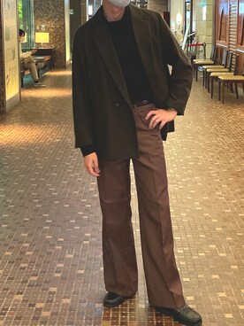 「UNIQLO（ユニクロ）のタートルネックT（長袖）（Tシャツ/カットソー）」を使った、航さん（メンズ・178cm）の秋コーディネート