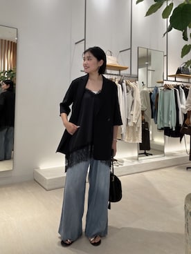 「アイテム（ジャケット/アウター）」を使った、mihoさん（レディース・163cm）の春コーディネート