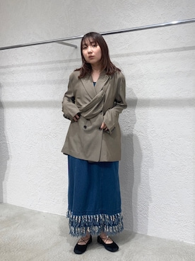「アイテム（バレエシューズ）」を使った、はやたさん（レディース・158cm）の夏コーディネート