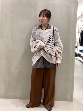 「アイテム（その他シューズ、グレー系）」を使った、はやたさん（レディース・158cm）の秋コーディネート