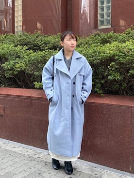 「アイテム（ステンカラーコート）」を使った、はやたさん（レディース・158cm）の秋コーディネート