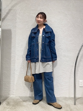 「KBF（ケイビーエフ）のアイテム（ブルゾン）」を使った、はやたさん（レディース・158cm）の春コーディネート