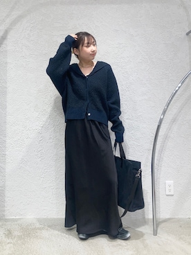 「ニット/セーター」｜「アイテム（アクセサリー）」を使った、はやたさん（レディース・158cm）の冬コーディネート