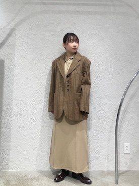 「アイテム（ワンピース/ドレス、パープル系）」を使った、はやたさん（レディース・158cm）の秋コーディネート