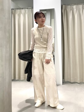 「KBF（ケイビーエフ）のアイテム（パンツ）」を使った、はやたさん（レディース・158cm）の春コーディネート