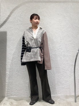 「ラガーシャツ」｜はやたさん（レディース・158cm）の秋コーディネート