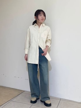 「KBF（ケイビーエフ）のサボベルトサンダル（サンダル）」を使った、はやたさん（レディース・158cm）の冬コーディネート