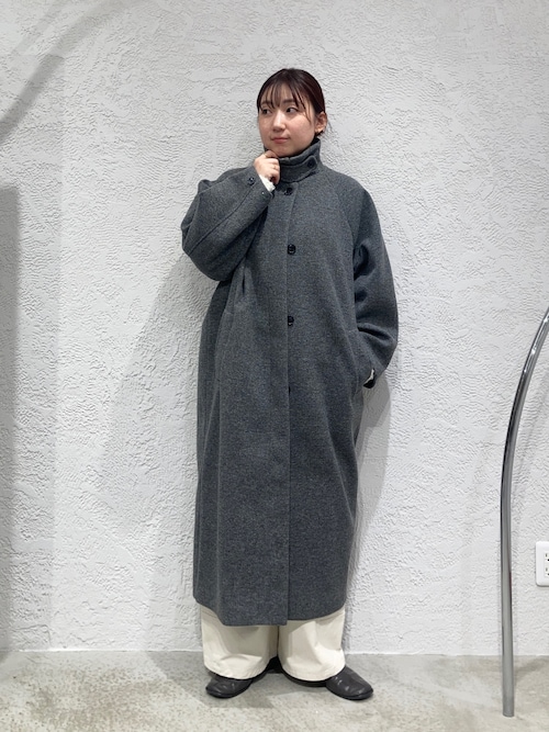 ステンカラーコクーンロングコート（ステンカラーコート）｜KBF