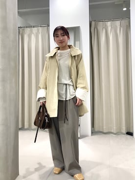 「KBF（ケイビーエフ）のアイテム（パンツ）」を使った、はやたさん（レディース・158cm）の春コーディネート