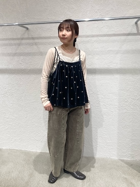 「KBF（ケイビーエフ）のアイテム（キャミソール）」を使った、はやたさん（レディース・158cm）の夏コーディネート